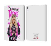 Head Case Designs Officially Licensed WWE Something Twisted Alexa Bliss Leather Wallet Case Compatible With Apple iPad Air 13 2024/2025