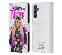 Head Case Designs Officially Licensed WWE Something Twisted Alexa Bliss Leather Wallet Case Compatible With Samsung Galaxy A15