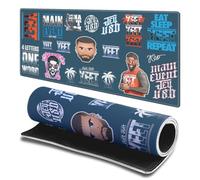 Head Case Designs Officially Licensed WWE Sticker Collage Jey USO 23.62 x 11.81 x 0.12 inches (600 x 300 mm) - L Gaming Office Desk PC Keyboard Mouse Mat Pad