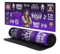 Head Case Designs Officially Licensed WWE Sticker Collage Rhea Ripley 37.4 x 15.75 x 0.16 inches (900 x 400 mm) - XL Gaming Office Desk PC Keyboard Mouse Mat Pad
