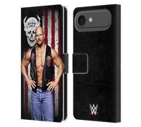 Head Case Designs Officially Licensed WWE Stone Cold Steve Austin American Flag Superstars Leather Wallet Case Compatible With Apple iPhone 17 Air