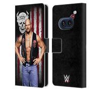 Head Case Designs Officially Licensed WWE Stone Cold Steve Austin American Flag Superstars Leather Wallet Case Compatible With Nothing Phone (2a)