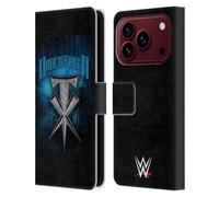 Head Case Designs Officially Licensed WWE Stone Cross The Undertaker Leather Wallet Case Compatible With Apple iPhone 18 Pro