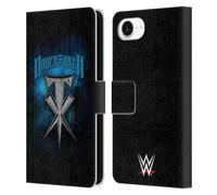 Head Case Designs Officially Licensed WWE Stone Cross The Undertaker Leather Wallet Case Compatible With Apple iPhone 16e