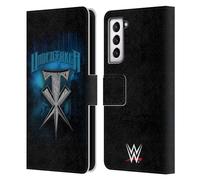 Head Case Designs Officially Licensed WWE Stone Cross The Undertaker Leather Wallet Case Compatible With Samsung Galaxy S21 5G