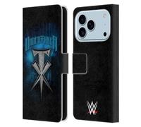 Head Case Designs Officially Licensed WWE Stone Cross The Undertaker Leather Wallet Case Compatible With Apple iPhone 17 Pro