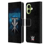 Head Case Designs Officially Licensed WWE Stone Cross The Undertaker Leather Wallet Case Compatible With Apple iPhone 17