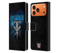 Head Case Designs Officially Licensed WWE Stone Cross The Undertaker Leather Wallet Case Compatible With Apple iPhone 17 Pro Max