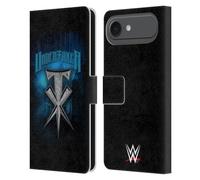 Head Case Designs Officially Licensed WWE Stone Cross The Undertaker Leather Wallet Case Compatible With Apple iPhone 17 Air