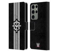 Head Case Designs Officially Licensed WWE Striped Logo Seth Rollins Leather Wallet Case Compatible With Samsung Galaxy S23 Ultra 5G