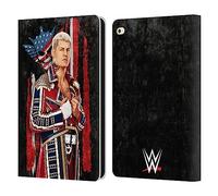 Head Case Designs Officially Licensed WWE Superstar Flag Cody Rhodes Leather Wallet Case Compatible With Apple iPad Air 2 (2014)