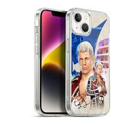 Head Case Designs Officially Licensed WWE Superstar Graphics Cody Rhodes Gel Case [Military Grade Protection] Compatible With Apple iPhone 14 Plus