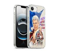 Head Case Designs Officially Licensed WWE Superstar Graphics Cody Rhodes Gel Case [Military Grade Protection] Compatible with Apple iPhone 16e and Compatible with MagSafe