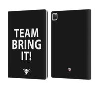Head Case Designs Officially Licensed WWE Team Bring It! The Rock Leather Wallet Case Compatible With Apple iPad Pro 13 M4 2024
