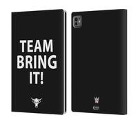 Head Case Designs Officially Licensed WWE Team Bring It! The Rock Leather Wallet Case Compatible With Apple iPad Pro 11 M4 2024