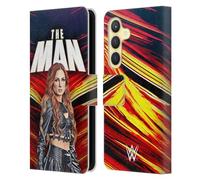 Head Case Designs Officially Licensed WWE The Man Becky Lynch Leather Wallet Case Compatible With Samsung Galaxy S24 5G