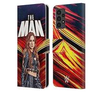 Head Case Designs Officially Licensed WWE The Man Becky Lynch Leather Wallet Case Compatible With Samsung Galaxy A13 (2022)