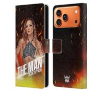 Head Case Designs Officially Licensed WWE The Man Portrait Becky Lynch Leather Wallet Case Compatible With Apple iPhone 17 Pro Max