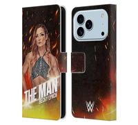 Head Case Designs Officially Licensed WWE The Man Portrait Becky Lynch Leather Wallet Case Compatible With Apple iPhone 17 Pro