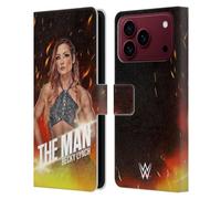 Head Case Designs Officially Licensed WWE The Man Portrait Becky Lynch Leather Wallet Case Compatible With Apple iPhone 18 Pro Max