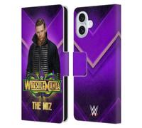Head Case Designs Officially Licensed WWE The Miz Wrestlemania 34 Superstars Leather Wallet Case Compatible With Apple iPhone 16 Plus