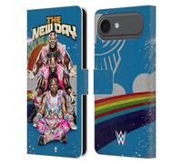 Head Case Designs Officially Licensed WWE The New Day Superstars Leather Wallet Case Compatible With Apple iPhone 17 Air