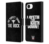 Head Case Designs Officially Licensed WWE The People's Champ The Rock Leather Wallet Case Compatible With Apple iPhone 16e