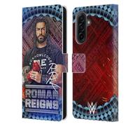Head Case Designs Officially Licensed WWE Tribal Pattern Roman Reigns Leather Wallet Case Compatible With Samsung Galaxy A17 4G / 5G