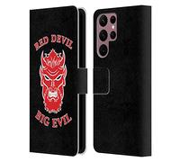 Head Case Designs Officially Licensed WWE Undertaker Red Devil Big Evil Superstars 8 Leather Wallet Case Compatible With Samsung Galaxy S22 Ultra 5G
