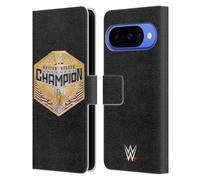 Head Case Designs Officially Licensed WWE United States Championship Title Belts Leather Wallet Case Compatible With Google Pixel 10