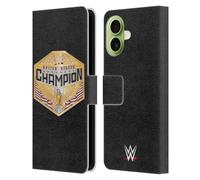 Head Case Designs Officially Licensed WWE United States Championship Title Belts Leather Wallet Case Compatible With Apple iPhone 17