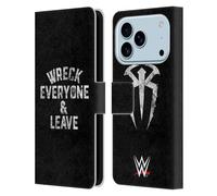 Head Case Designs Officially Licensed WWE Wreck Everyone & Leave R. Reigns Graphics Leather Wallet Case Compatible With Apple iPhone 17 Pro