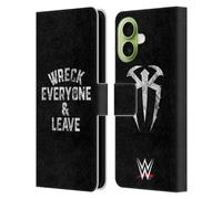 Head Case Designs Officially Licensed WWE Wreck Everyone & Leave R. Reigns Graphics Leather Wallet Case Compatible With Apple iPhone 17