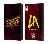 Head Case Designs Officially Licensed WWE Yeah! LA Knight Leather Wallet Case Compatible With Apple iPad mini (2021/2024)