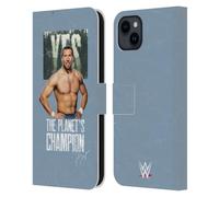 Head Case Designs Officially Licensed WWE Yes is Back Daniel Bryan Leather Wallet Case Compatible With Apple iPhone 15 Plus