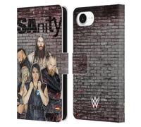 Head Case Designs Officially Licensed WWE Young, Cross, Wolfe, and Dain Sanity Leather Wallet Case Compatible With Apple iPhone 16e