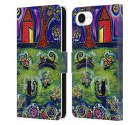 Head Case Designs Officially Licensed Wyanne Barnyard Kitties At Midnight Cat Leather Wallet Case Compatible With Apple iPhone 16e