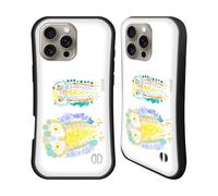 Head Case Designs Officially Licensed Wyanne Dotted Watercolour Birds Owl Hybrid Case Compatible With Apple iPhone 16 Pro Max