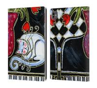 Head Case Designs Officially Licensed Wyanne Kitty Asleep On The Piano Cat Leather Wallet Case Compatible With Apple iPad Pro 11 M4/M5 2024/2025