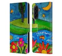 Head Case Designs Officially Licensed Wyanne Summer Lake At Midnight Nature 2 Leather Wallet Case Compatible With Samsung Galaxy A17 4G / 5G