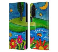 Head Case Designs Officially Licensed Wyanne Summer Lake At Midnight Nature 2 Leather Wallet Case Compatible With Samsung Galaxy A36 5G