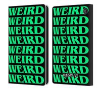 Head Case Designs Officially Licensed Yungblud Weird! Text Graphics Leather Wallet Case Compatible With Amazon Fire 7 2022