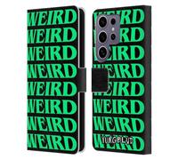 Head Case Designs Officially Licensed Yungblud Weird! Text Graphics Leather Wallet Case Compatible with Samsung Galaxy S25 Ultra