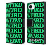 Head Case Designs Officially Licensed Yungblud Weird! Text Graphics Leather Wallet Case Compatible With Apple iPhone 16e