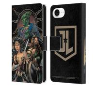 Head Case Designs Officially Licensed Zack Snyder's Justice League Martian Manhunter Wonder Woman Snyder Cut Graphics Leather Wallet Case Compatible With Apple iPhone 16e