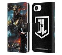 Head Case Designs Officially Licensed Zack Snyder's Justice League Steppenwolf, Batman, Cyborg Snyder Cut Graphics Leather Wallet Case Compatible With Apple iPhone 16e