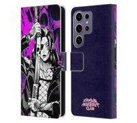 Head Case Designs Officially Licensed Zombie Makeout Club Death Cyber Graphics Leather Wallet Case Compatible with Samsung Galaxy S25 Ultra