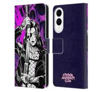 Head Case Designs Officially Licensed Zombie Makeout Club Death Cyber Graphics Leather Wallet Case Compatible With Samsung Galaxy S25 Edge