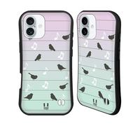 Head Case Designs On Wire Birds Of Music Hybrid Case Compatible With Apple iPhone 16 Plus