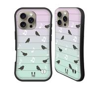 Head Case Designs On Wire Birds Of Music Hybrid Case Compatible With Apple iPhone 16 Pro